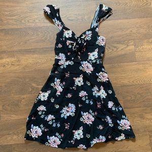 Black floral dress